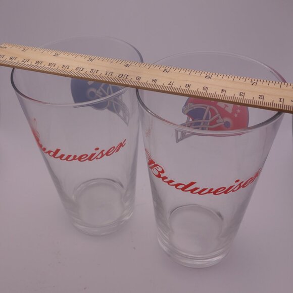 Set of AFC and NFC Budweiser Beer Glasses - Picture 6 of 9